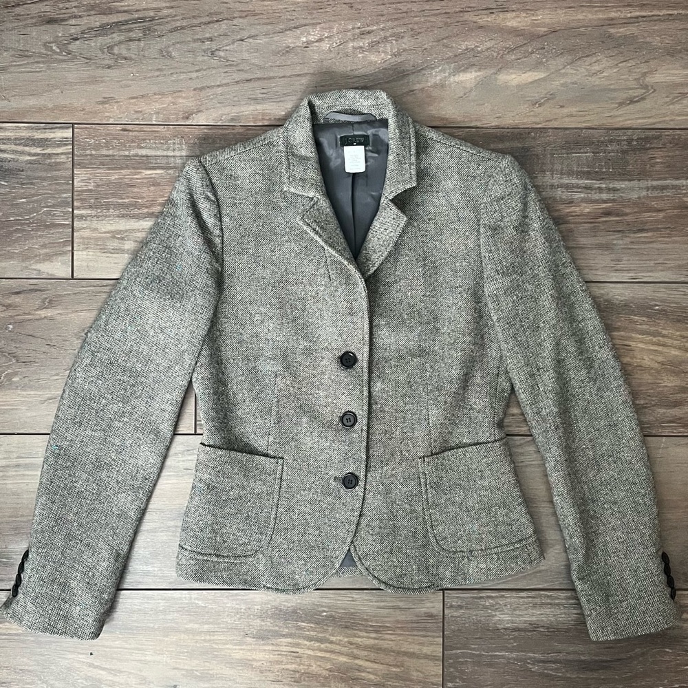 J. Crew Speckled Wool Blend Blazer